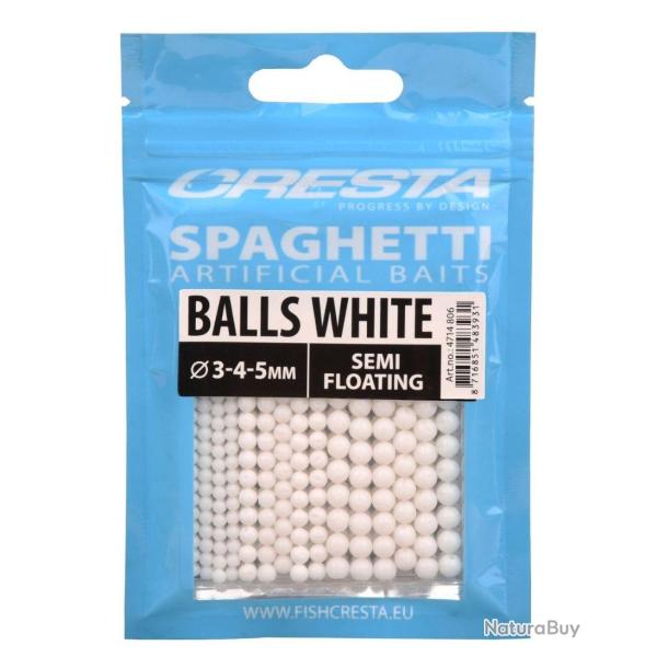 CRESTA ESCHE ARTIFICIELLE SPAGHETTI BALLS WHITE SEMI FLOATING CRESTA