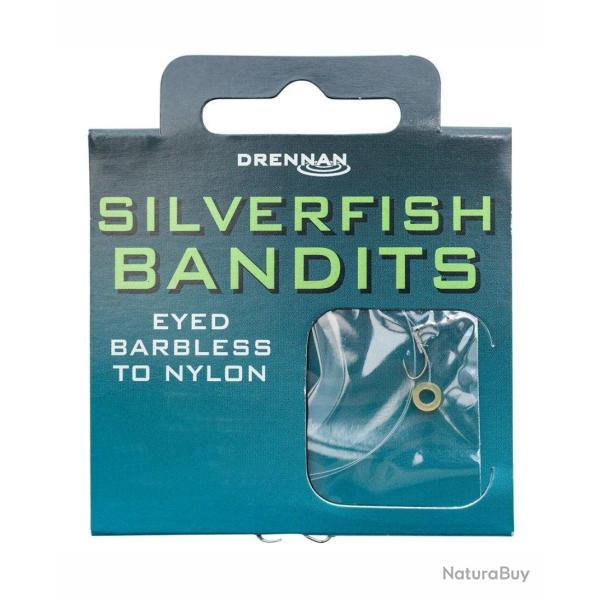 DRENNAN BAS DE LIGNE SILVERFISH BANDITS EYED BARBLESS TO NYLON 30CM DRENNAN 0,14mm 16
