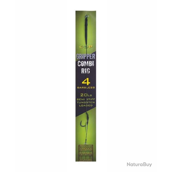 ESP BAS DE LIGNE GRIPPER COMBI RIG GREEN BARBLESS ESP 4 20lb