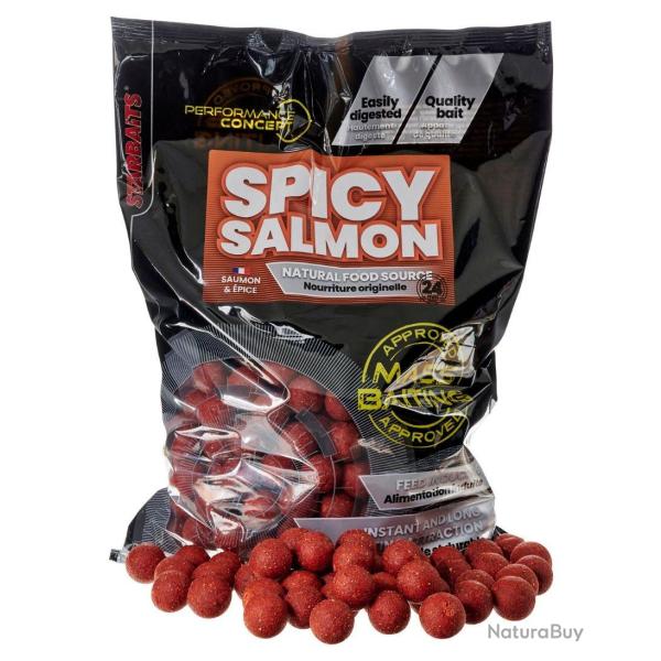 STARBAITS BOUILLETTES PERFORMANCE CONCEPT MASS BAITING SPICY SALMON 3KG STARBAITS 24mm 3kg