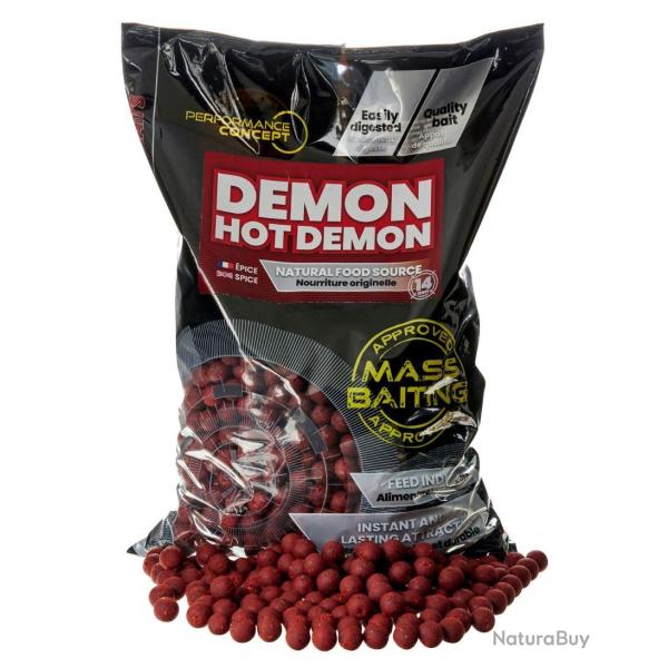 STARBAITS BOUILLETTES PERFORMANCE CONCEPT MASS BAITING DEMON HOT DEMON 3KG STARBAITS 14 mm 3kg