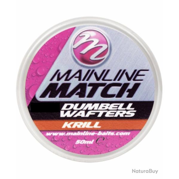 MAINLINE HOOKBAITS MATCH DUMBELL WAFTERS KRILL MAINLINE 10mm