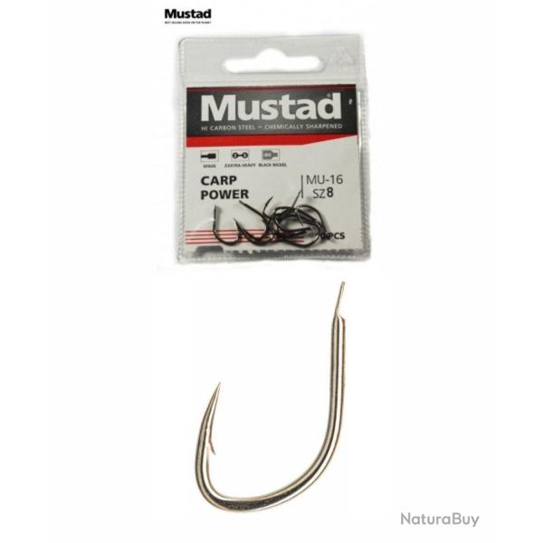 MUSTAD HAME�ON MU16-60331 CARP POWER SPADE BARBED MUSTAD 16