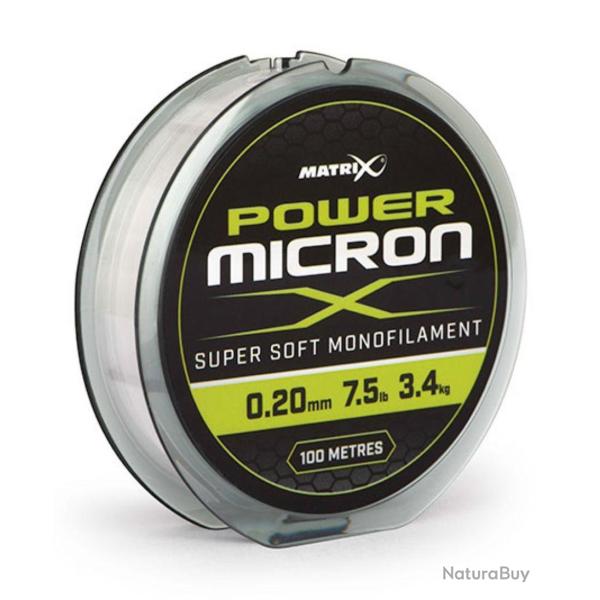 MATRIX FIL DE P�CHE POWER MICRON X 100M MATRIX 0,20mm 100m