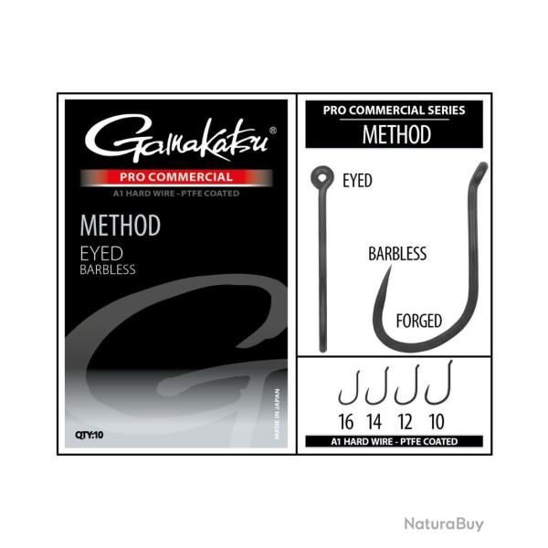 GAMAKATSU HAME�ON PRO COMMERCIAL METHOD EYED BARBLESS GAMAKATSU 16