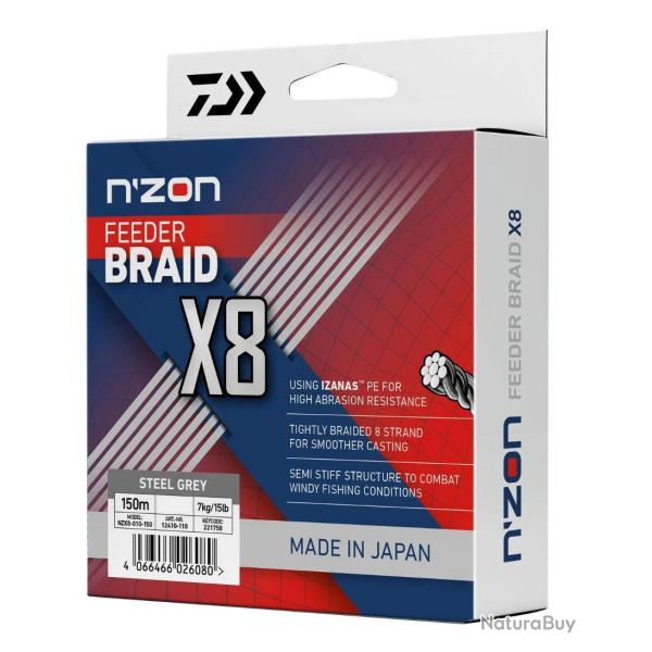 DAIWA FIL DE P�CHE FEEDER N'ZON X8 BRAID 150M DAIWA 0,12mm
