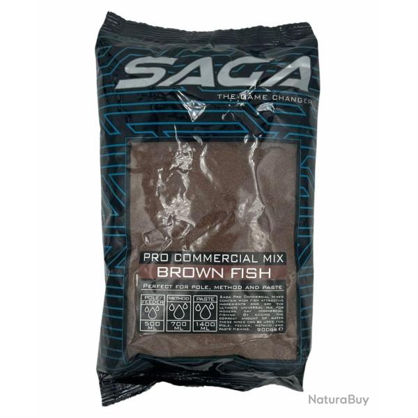 SAGA AMOR�E PRO COMMERCIAL MIX BROWN FISH 900GR SAGA