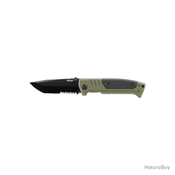 Couteau pliant Walther PDP Tanto Folder - Crant� - Vert OD