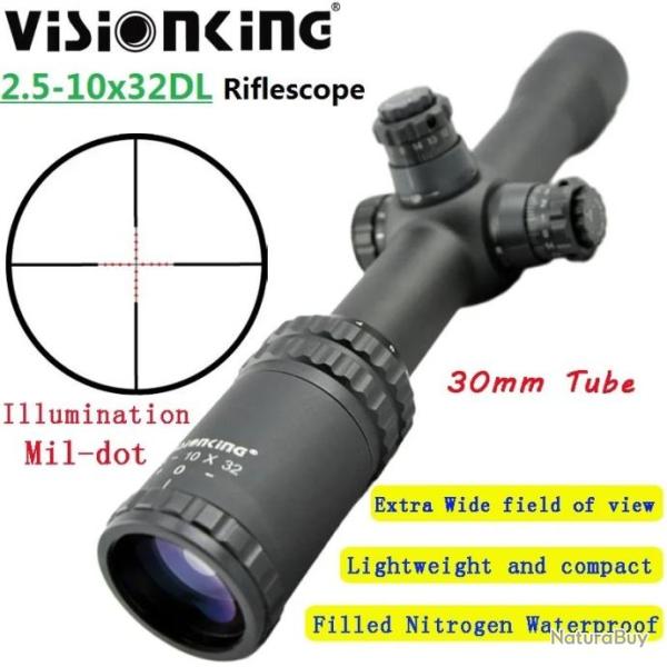 Visionking Lunette De Vis�e 2.5-10x32 DL Paiement en 3 ou 4 fois - LIVRAISON GRATUITE !!!