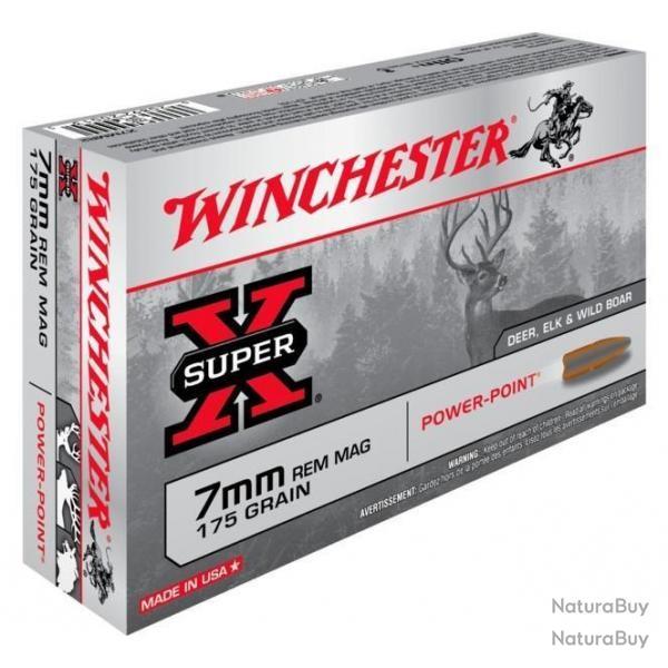 1 Boite de Balles Winchester 7mm REM Power Point 175gr