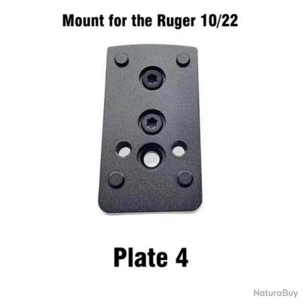 Embase montage pour point rouge pour Ruger 10/22 - Mod�le 4