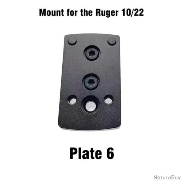 Embase montage pour point rouge pour Ruger 10/22 - Mod�le 6