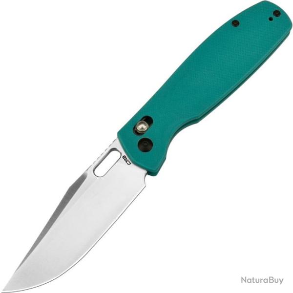 Couteau CJRB Prado Aqua Green Lame Acier AR-RPM9 Manche G10 IKBS Clip Crossbar Lock J1936AG