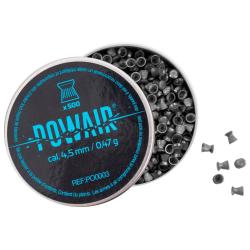 PLOMBS DIABOLO TETE PLATE - POWAIR H&N - cal: 4.5mm - boite de 500