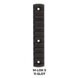 Rail PICATINNY 11 slot - Fixation M-LOK - Polym&egrave;re - Marque Saber Gears