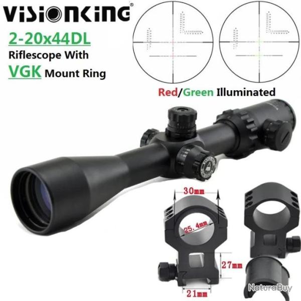 Visionking Lunette De Vis�e 2-20X44 DL Paiement en 3 ou 4 fois - LIVRAISON GRATUITE !!!