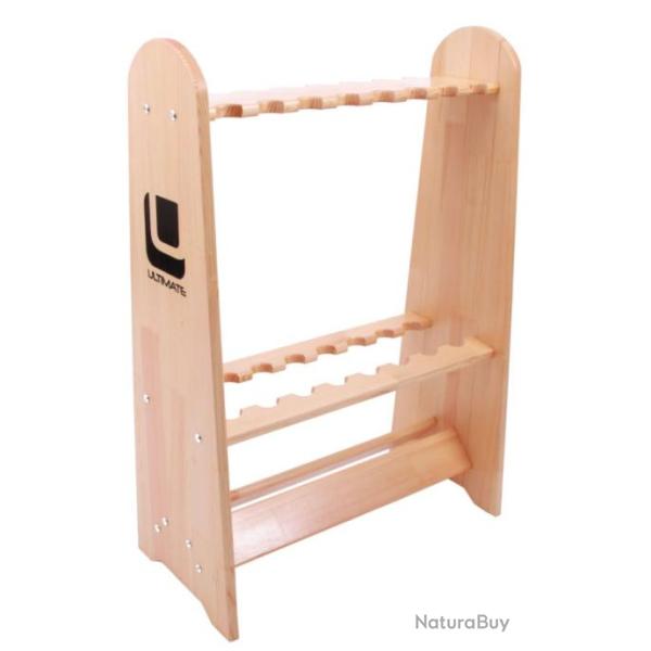 Support de canne � p�che Rangement cannes � p�che Bois Durable 16 cannes