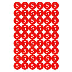 Pastilles autocollantes "5" pour cartouches de chasse - 54 pcs