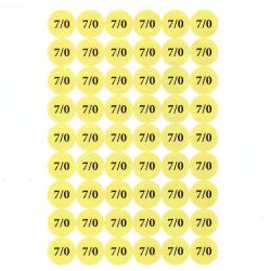 Pastilles autocollantes "7" pour cartouches de chasse - 54 pcs