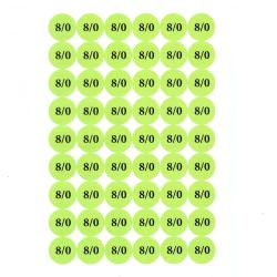 Pastilles autocollantes "8" pour cartouches de chasse - 54 pcs