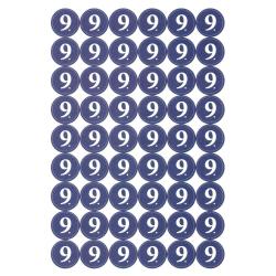 Pastilles autocollantes "9" pour cartouches de chasse - 54 pcs