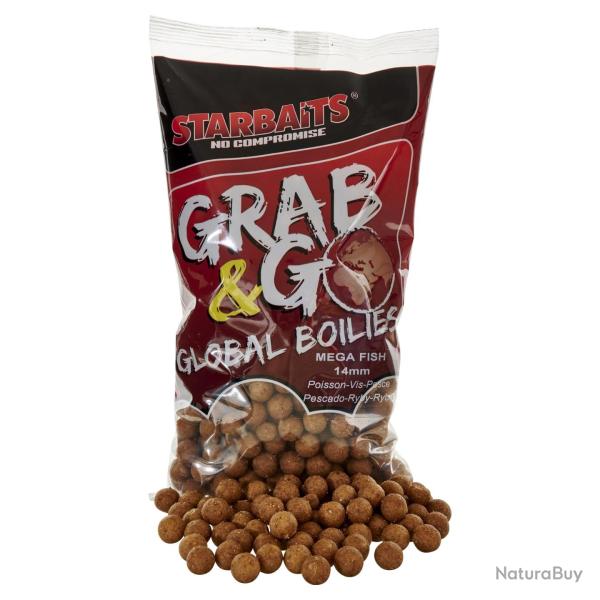 Bouillette Starbaits Grab & Go Global Boilies 1Kg 14mm Mega Fish