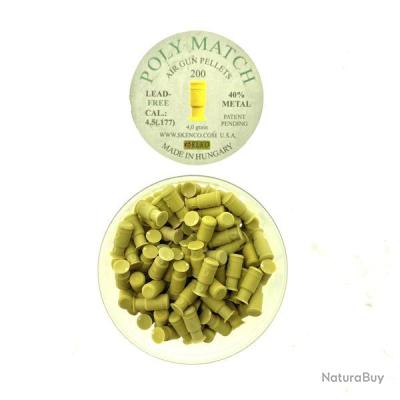Projectiles sans plomb Cal. 4,5 (.177) - POLY MATCH - Boite de 200 ...