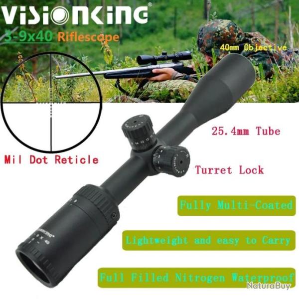 Visionking Lunette De Vis�e 3-9x40 Paiement en 3 ou 4 fois - LIVRAISON GRATUITE !!!