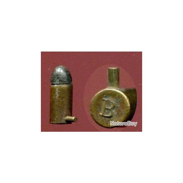 5 mm � broche - marquage B en relief - balle plomb - �tui laiton cuivr�