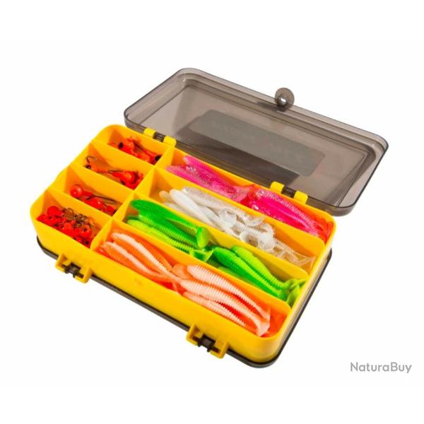 Bo�te � app�ts souples T�tes Plomb�s Leurres Souples shad et de jighead (131 pi�ces)