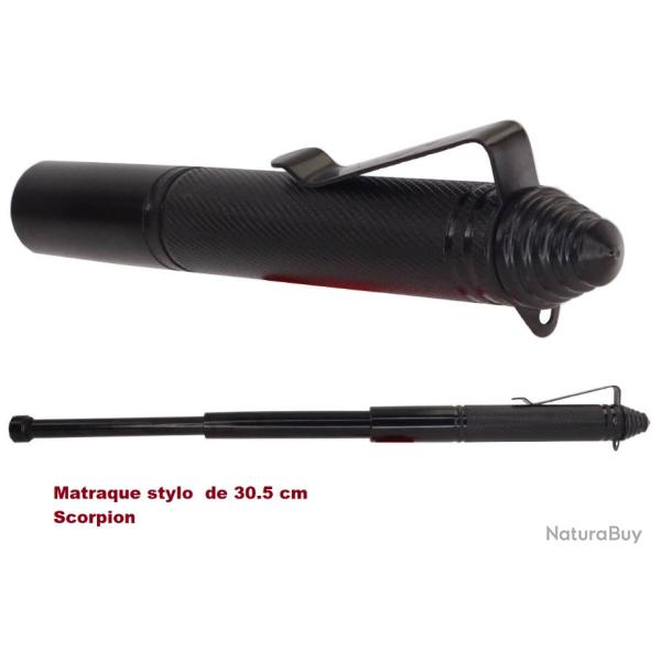 Matraque Stylo Telescopique de poche de d�fense ( SCORPION )  de 30.5 cm