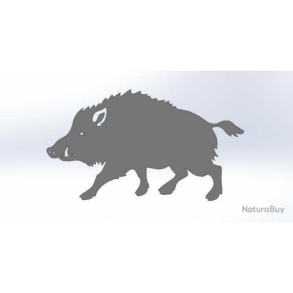 Silhouette de sanglier m�tallique. H300mm x 535mm