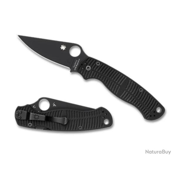 Couteau Spyderco Paramilitary 2 Salt CPM-MagnaCut Manche Black G10 Compession Lock USA SC81GMCBKP2