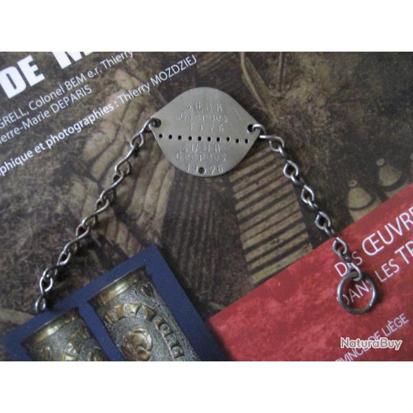 Plaque d'identit� militaire - Gourmette