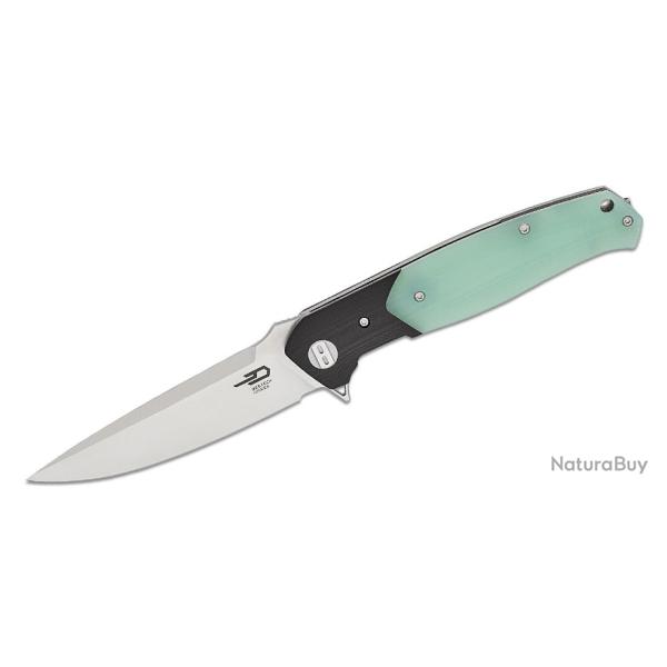 Couteau Bestech Swordfish Jade/Black Lame Acier CPM-MagnaCut Manche G10 IKBS Linerlock Clip BTKG03L