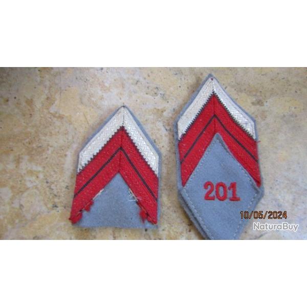 insigne LOSANGE DE BRAS - 201 �me COMPAGNIE de groupement logistique  INTENDANCE plut�t pas courant