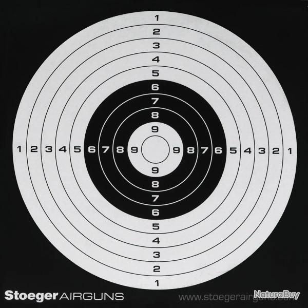 100 Cibles Stoeger pour Carabine � Plombs 14x14 cm