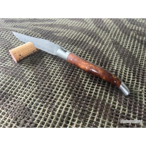 AUTHENTIQUE LAGUIOLE MANCHE GALB� LOUPE DE NOYER DAMAS