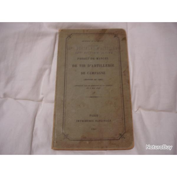 livret sur le tir d artillerie de 14 18 dates de 1896