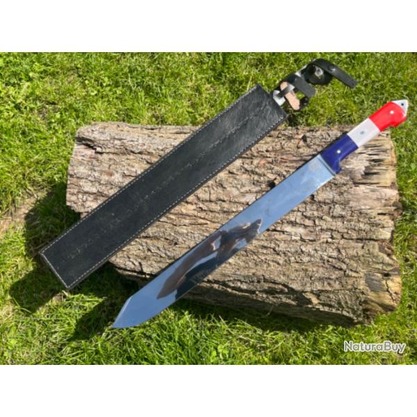 Monstrueuse Machette forg�e LLF s�rie COMMANDO 60cm edition patriote