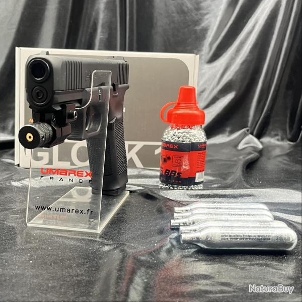 Pack laser pr�t � tirer - PISTOLET GLOCK 17 GEN5 MOS CO2 CAL BB/4.5MM - BLACK SANS INTERFACE