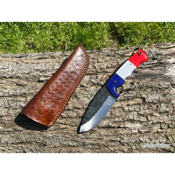 Couteau Bushcraft LLF 24,5cm acier D2 �dition patriote