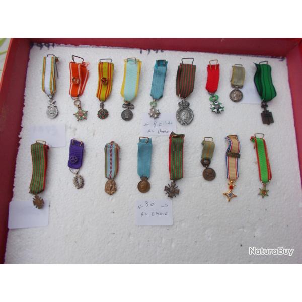 minies m�dailles militaires,�tat comme neuf