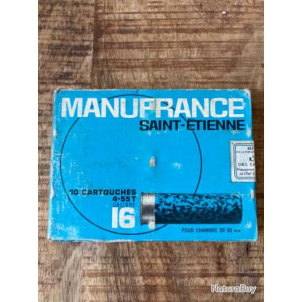 Bo�te ancienne MANUFRANCE cartouche calibre 16/65