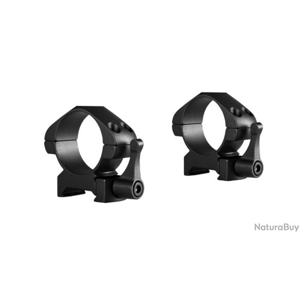 lot de 2 anneaux quick detach, medium , diametre 30mm , acier HAWKE