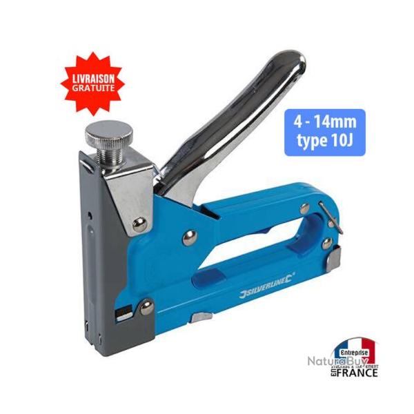 Agrafeuse cloueuse en m�tal pour agrafe tapisserie tableaux 4-14mm type 10J