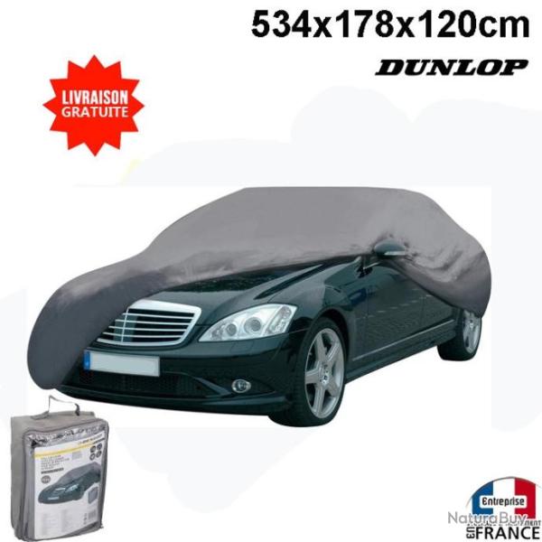 HOUSSE BACHE DE PROTECTION VOITURE AUTO UNIVERSELLE 534x178x120cm Dunlop