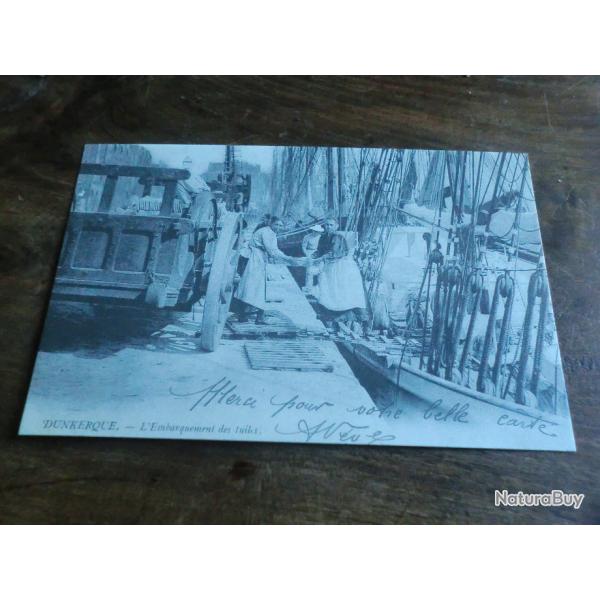 cp dunkerque l embarquement des tuiles