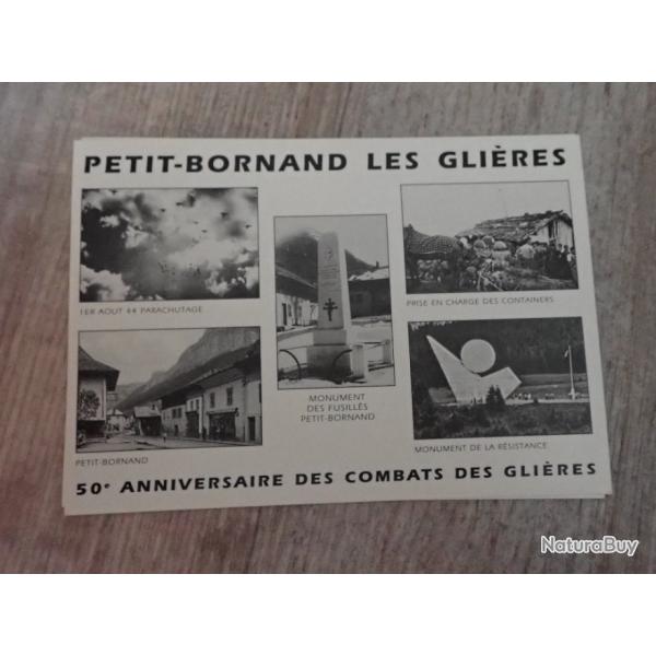 Carte postale Hommage au Maquis des Gli�res, combat, Petit Bornand