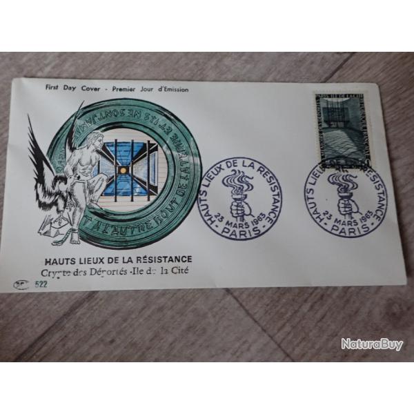Enveloppe 1er jour Hauts lieux R�sistance D�port� Paris